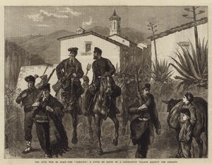 La guerra civile in Spagna, il Somaten, una leva in massa di un villaggio catalano contro i carlisti